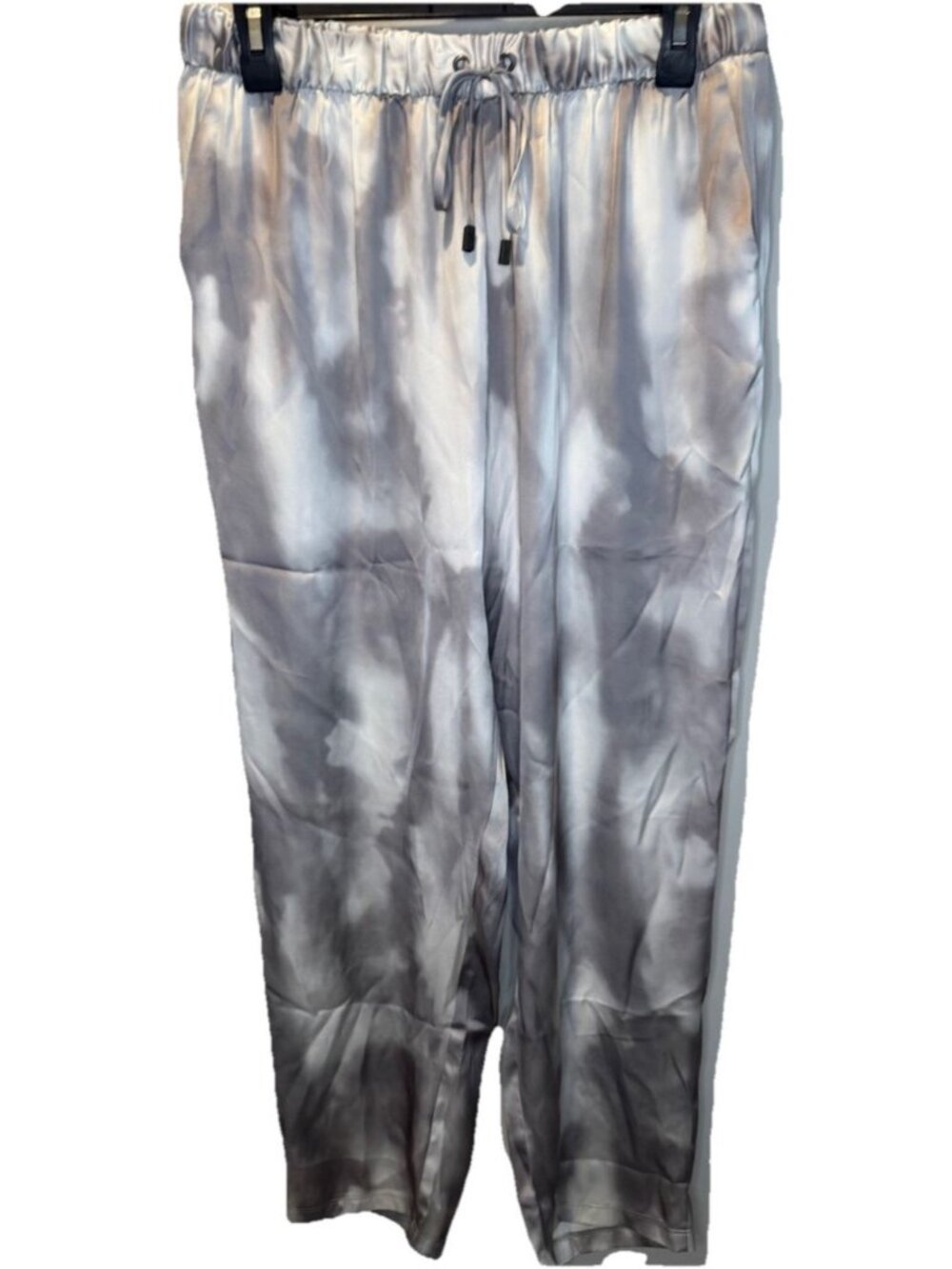 Dennis by Dennis Basso Charmeuse Printed Gray Womens Pull On Ankle Pants S NEW‎